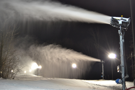 New Snow Guns are making great progress on Timberline Trail at Snow Trails