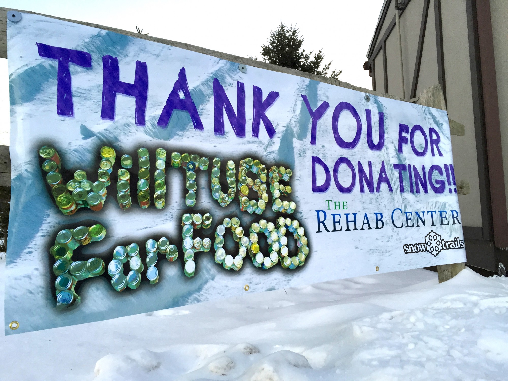 Will Tube For Food- Thank You for Donating!! The Rehab Center and Snow Trails