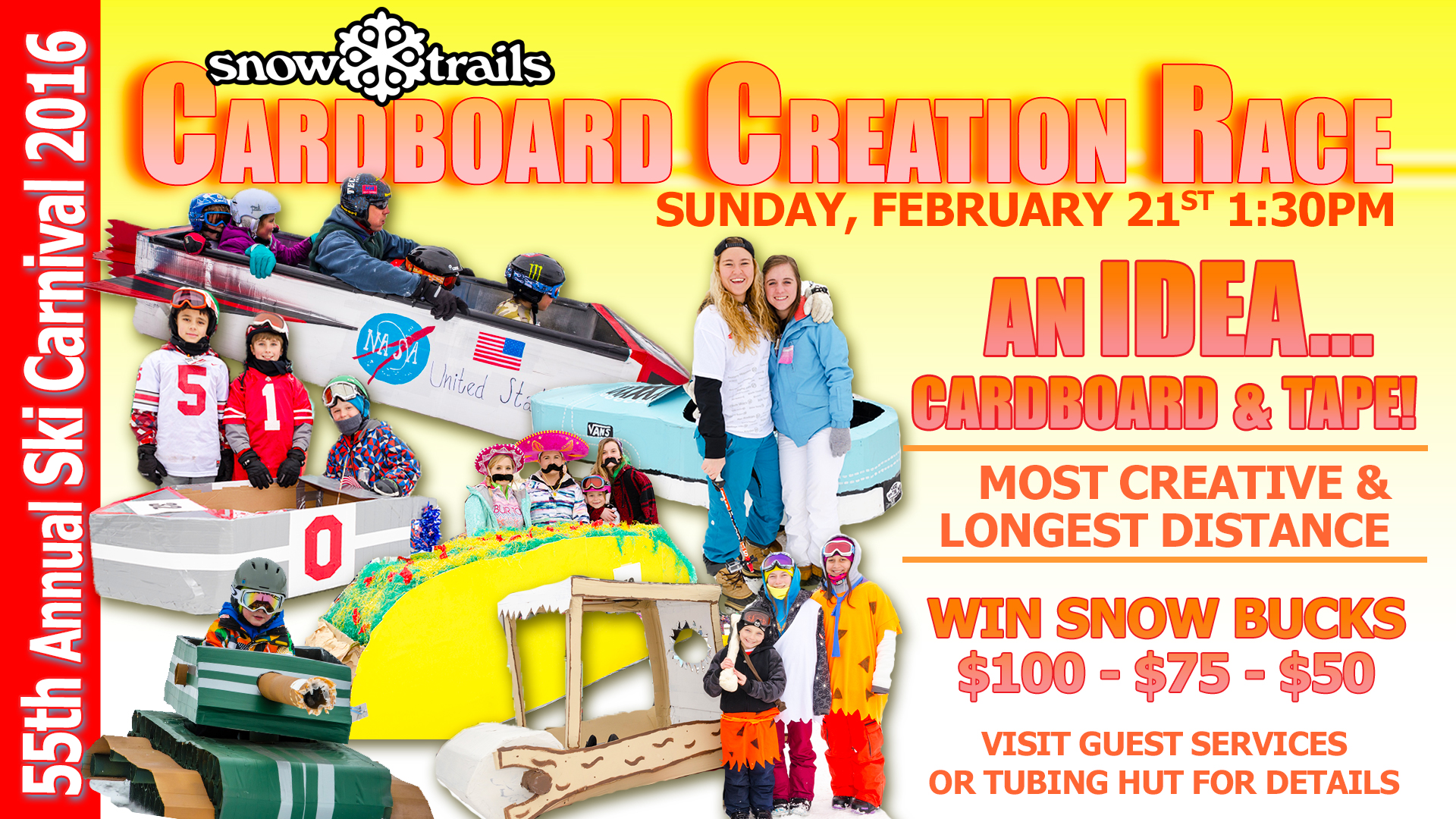 Cardboard Creation Race - Snow Trails 55th Carnival 2016