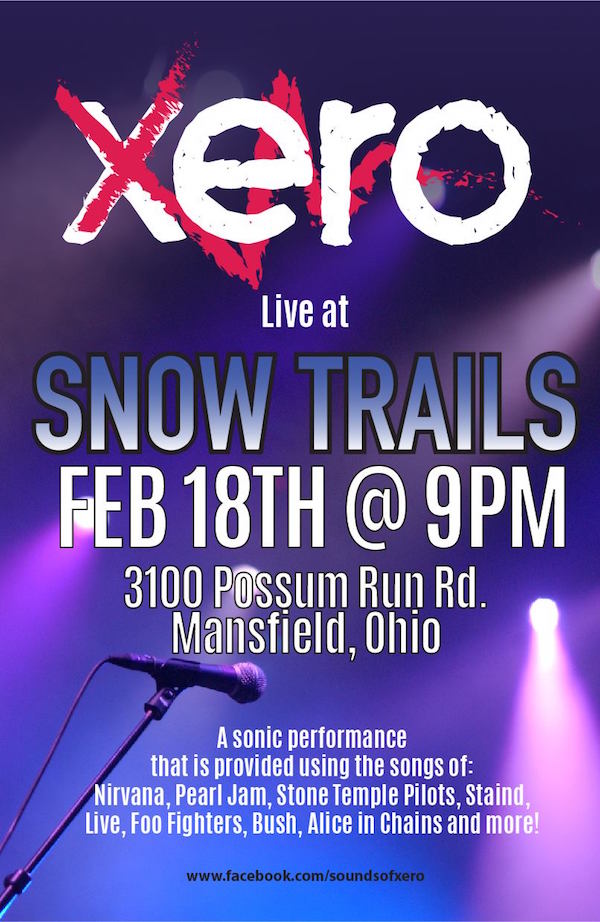 Band Xero at Snow Trails Saturday, February 18th 2017