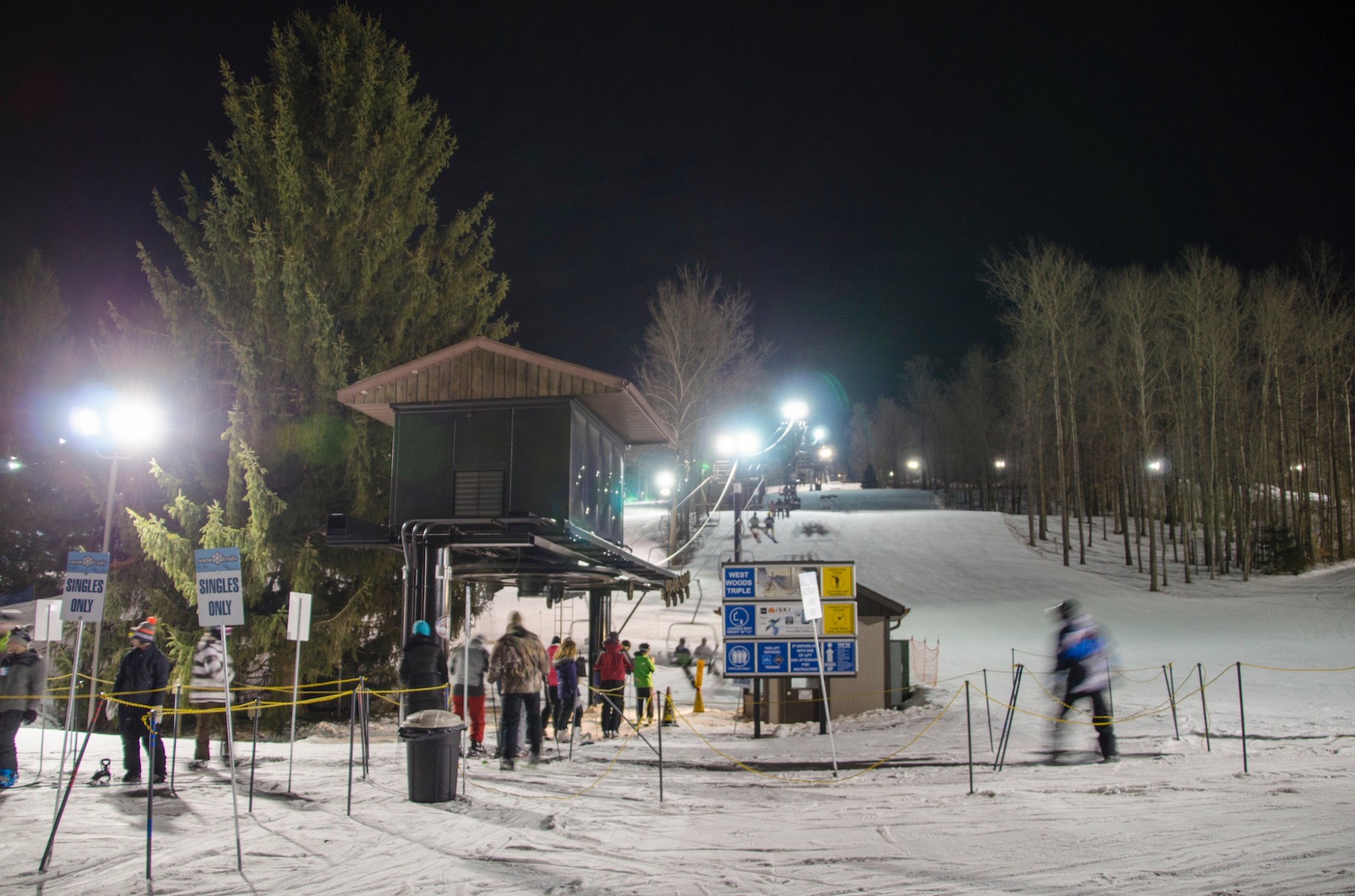 Late Night skiing at Snow Trails
