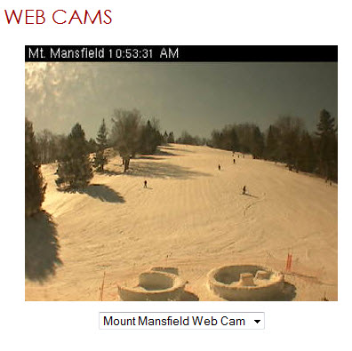 Snow Trails Mt. Mansfield Web Cam