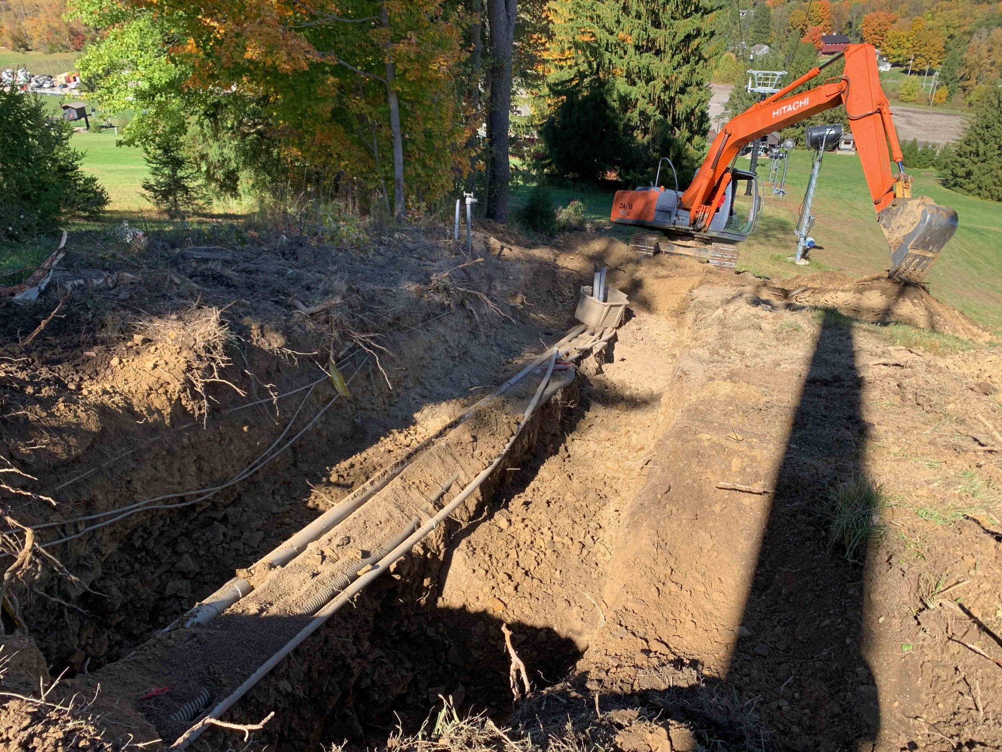 Upgrading Snowmaking Waterline On Competition Slope Snow Trails 20-21