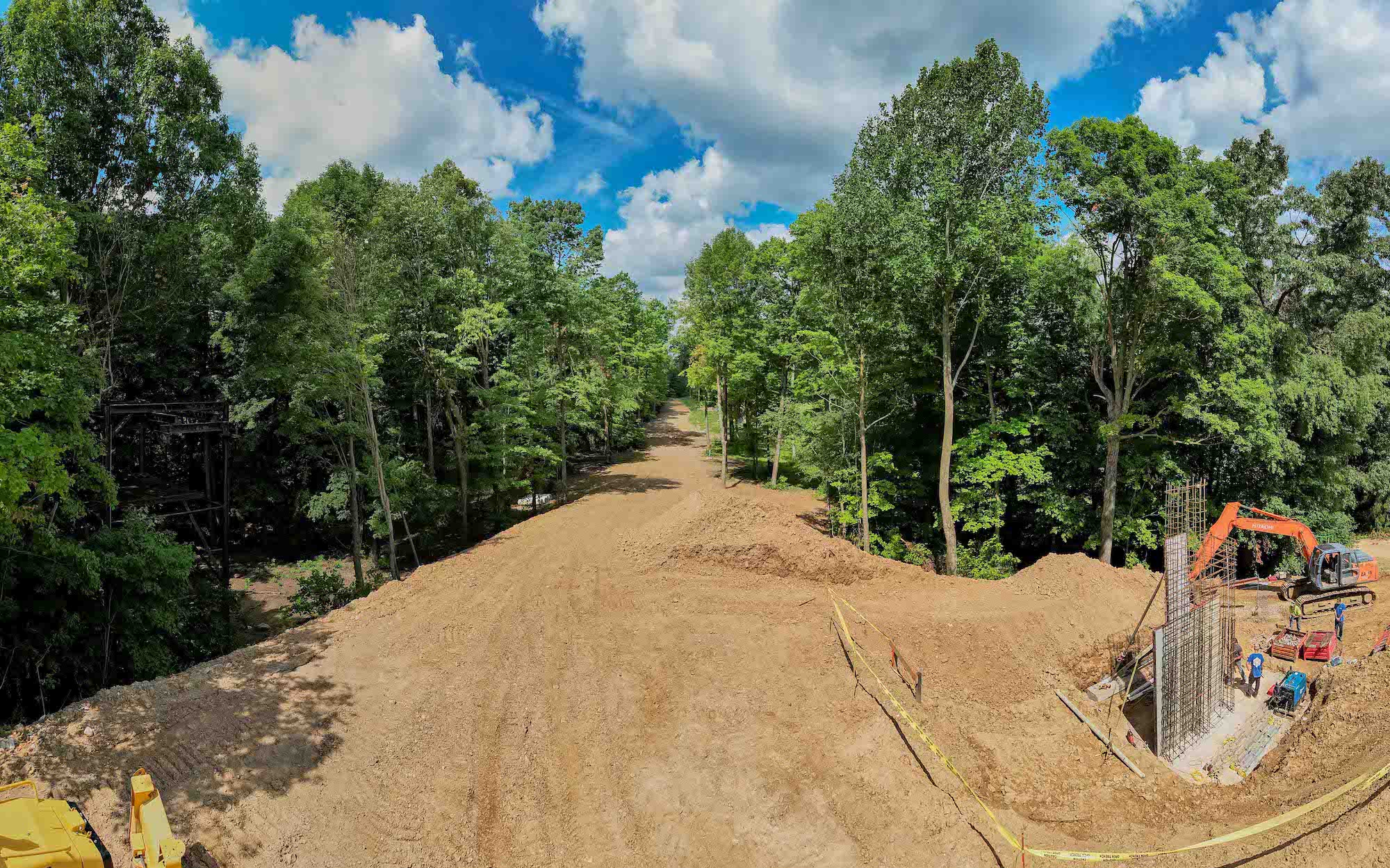 Looking Down New Ridgeline Trail for 2023-2024 - Snow Trails in Ohio