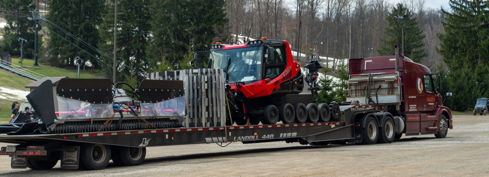 Taking Delivery of New Pisten Bully 400 ParkPro Snow Groomer at Snow Trails Mansfield, Ohio