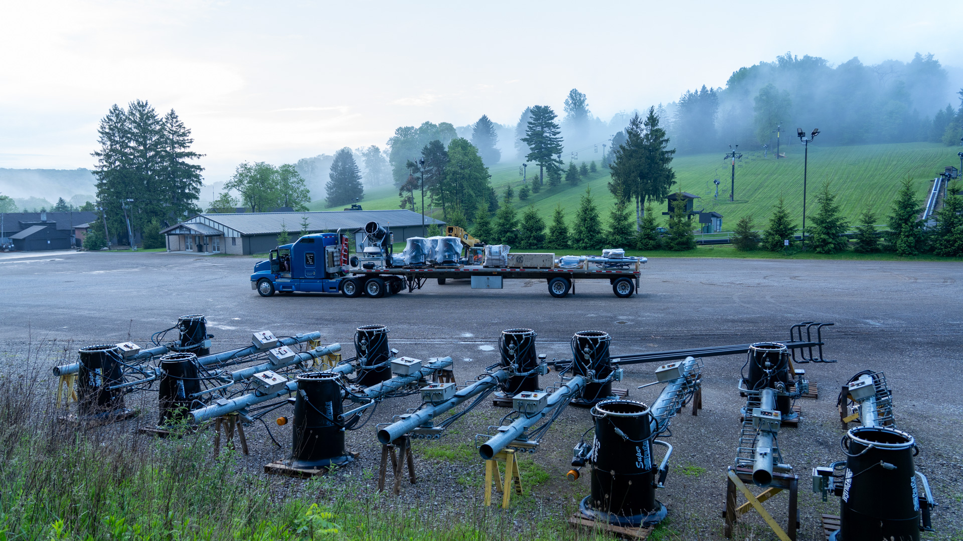 New Snow Guns arrive at Snow Trails Mansfield, Ohio
