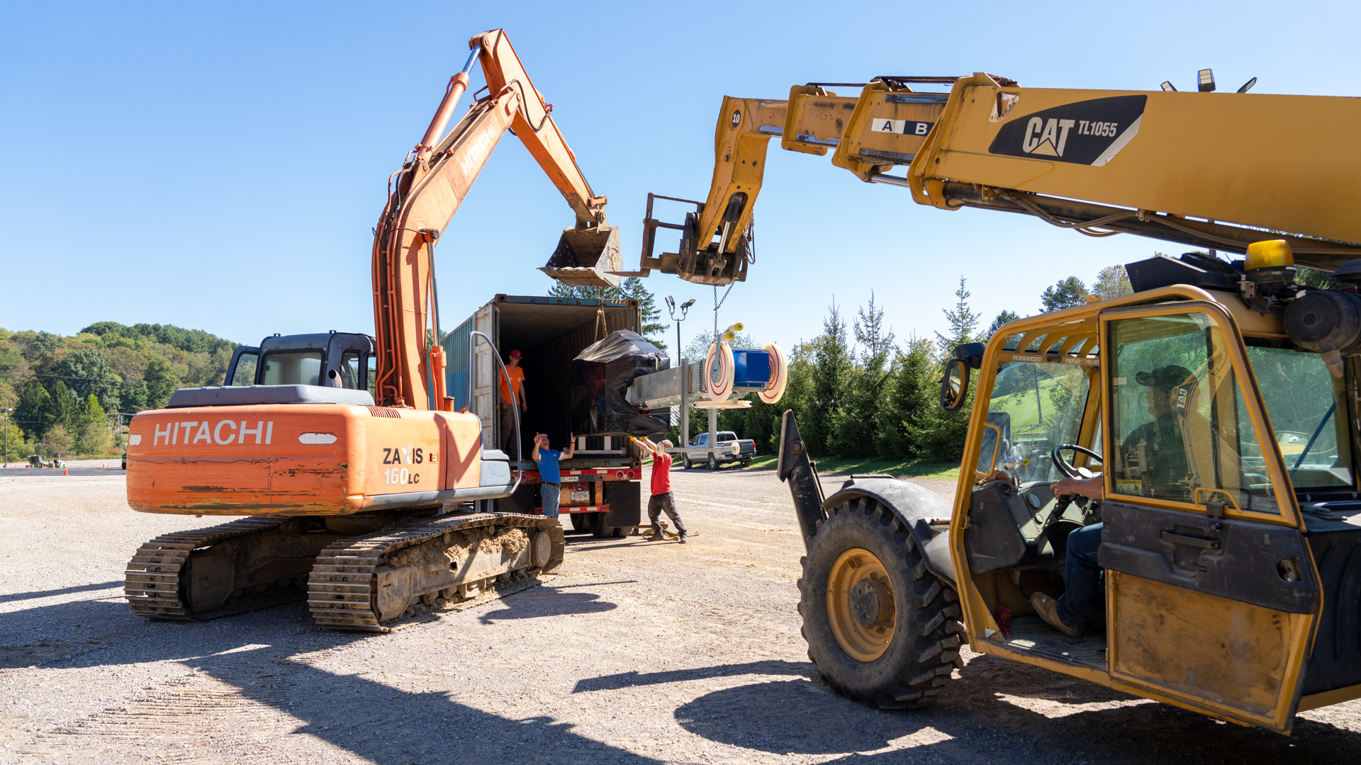 Unloading of New Rope Tow for Alpine and Progression Terrain Parks