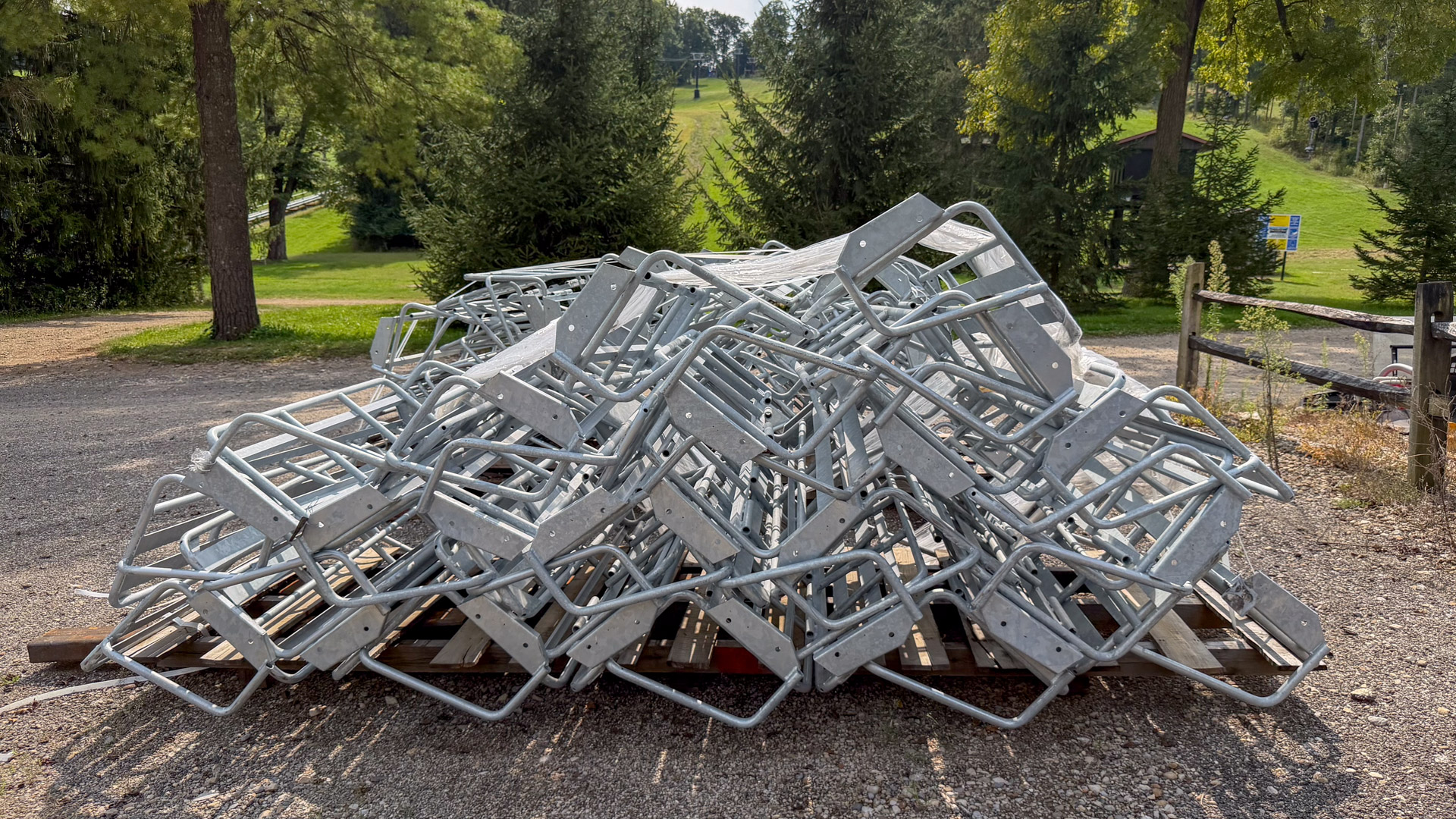 New Chairs for Alpine Triple Chairlift Snow Trails Ohio