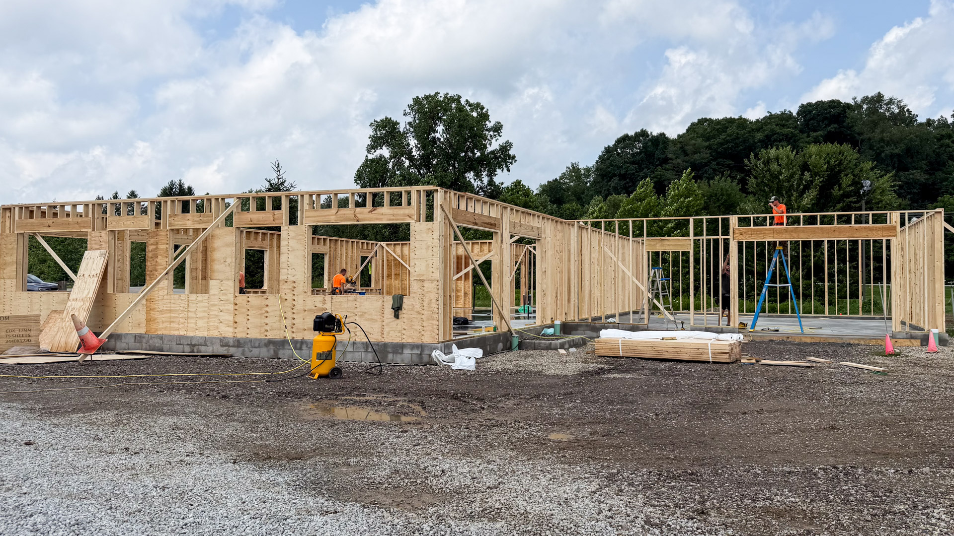 New Tubing Center Construction Framing at Snow Trails Mansfield, Ohio