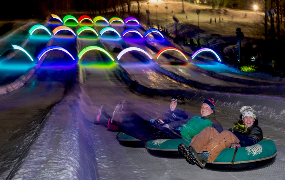 Snow Tubing at Snow Trails Vertical Descent Tubing Park