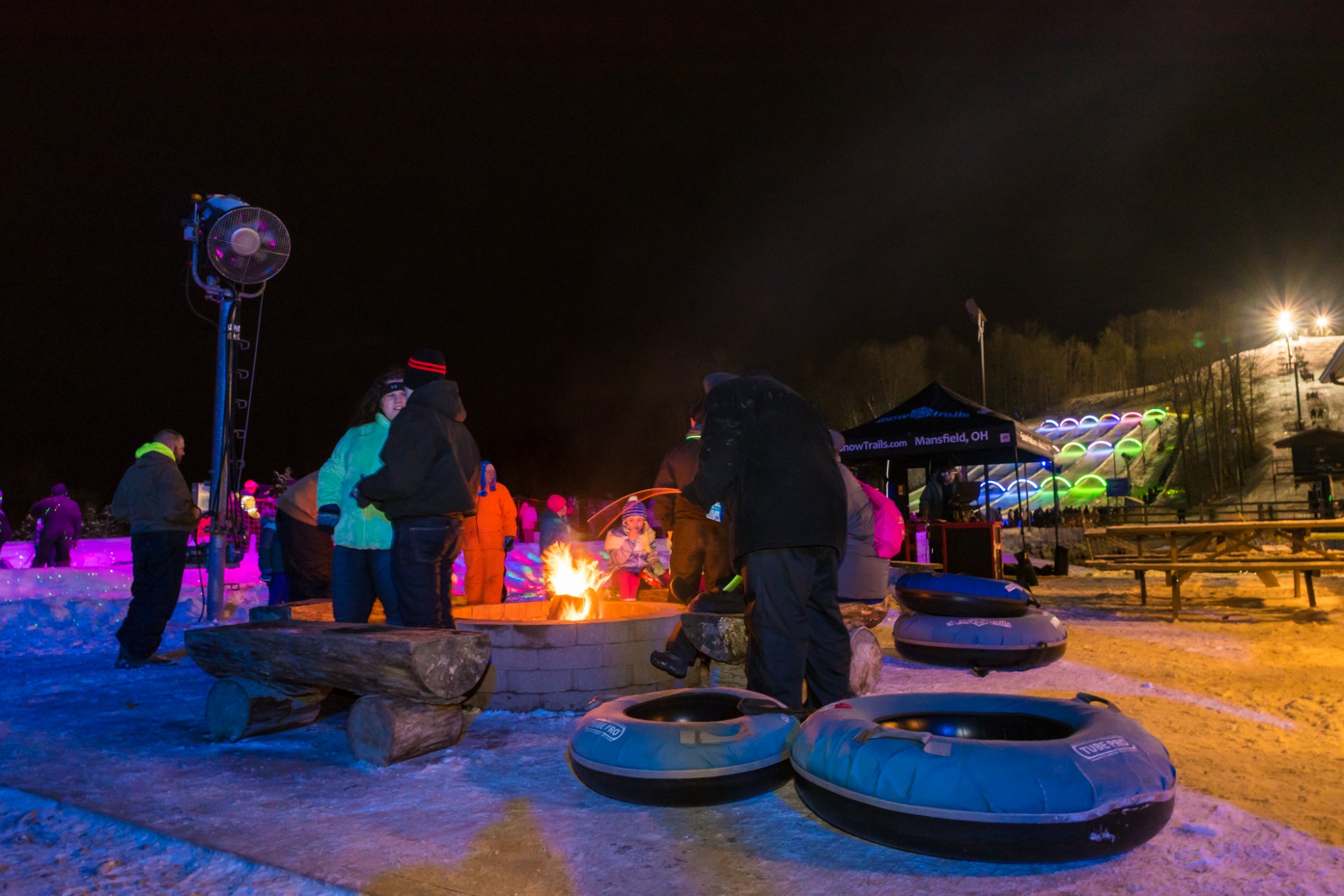 Glow Tubing Outdoor DJ Party at Snow Trails