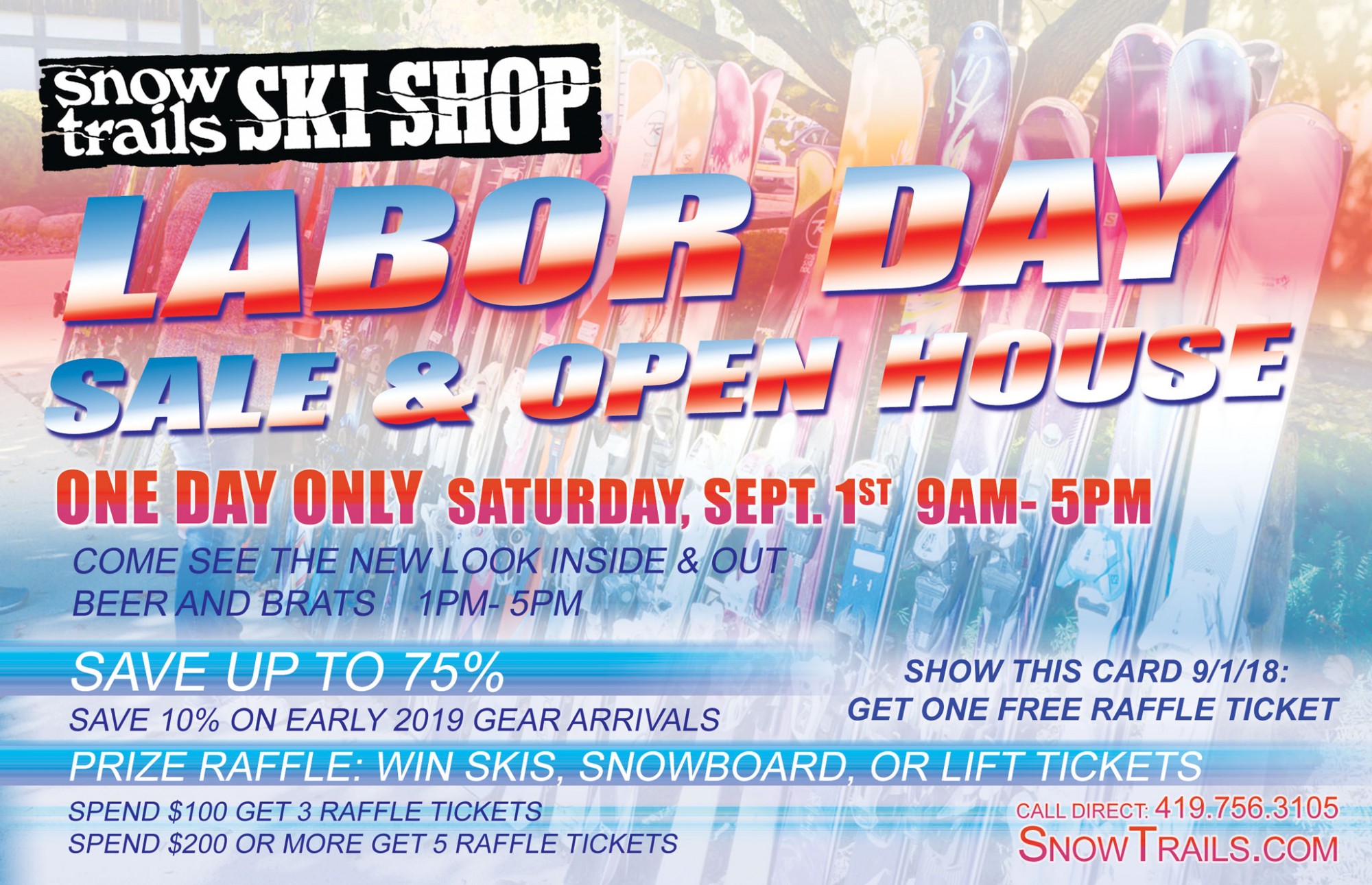 Snow Trails Ski Shop Labor Day Sale and Open House