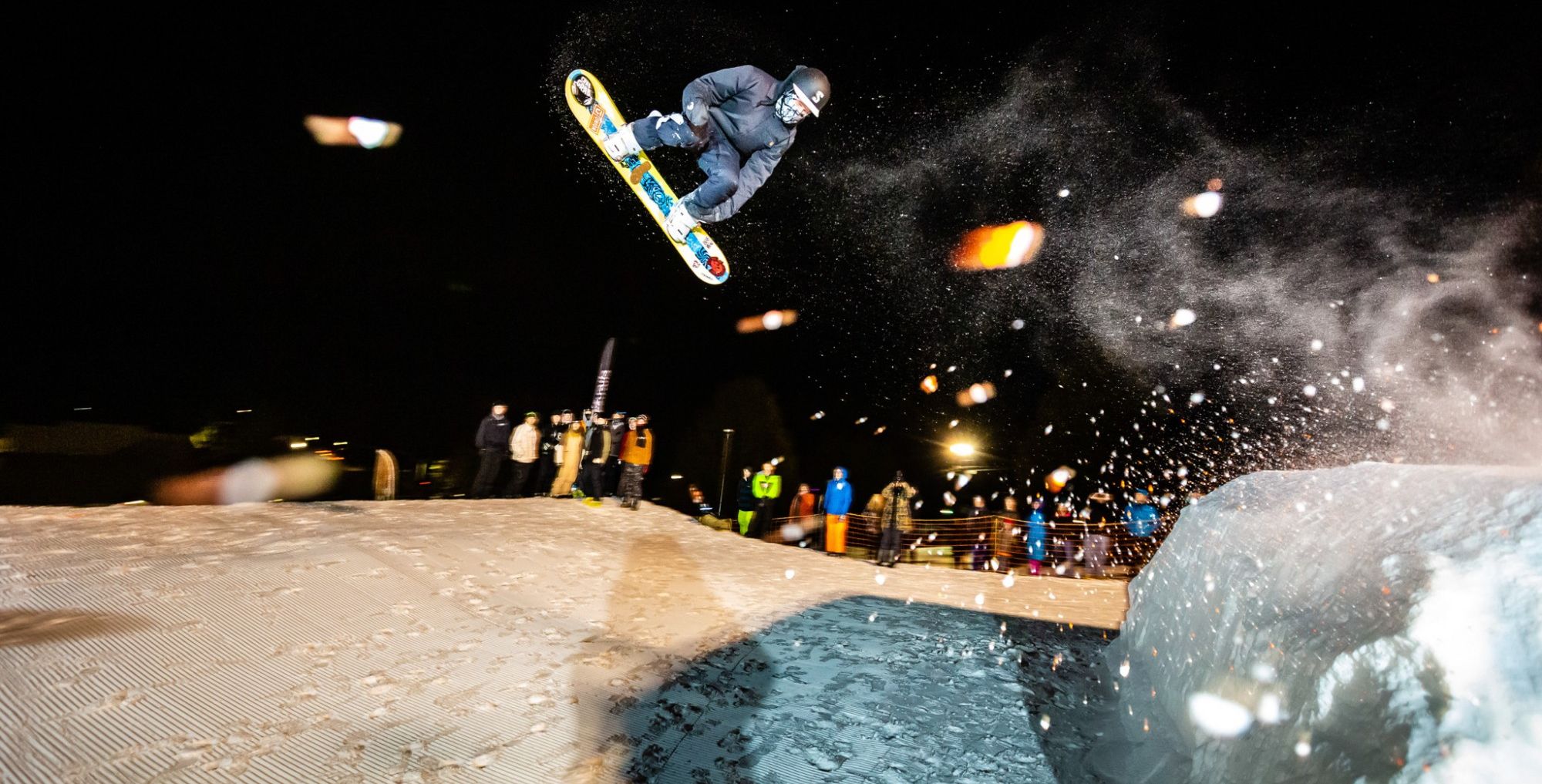 Big Air Competition Skier at Snow Trails in Mansfield Ohio