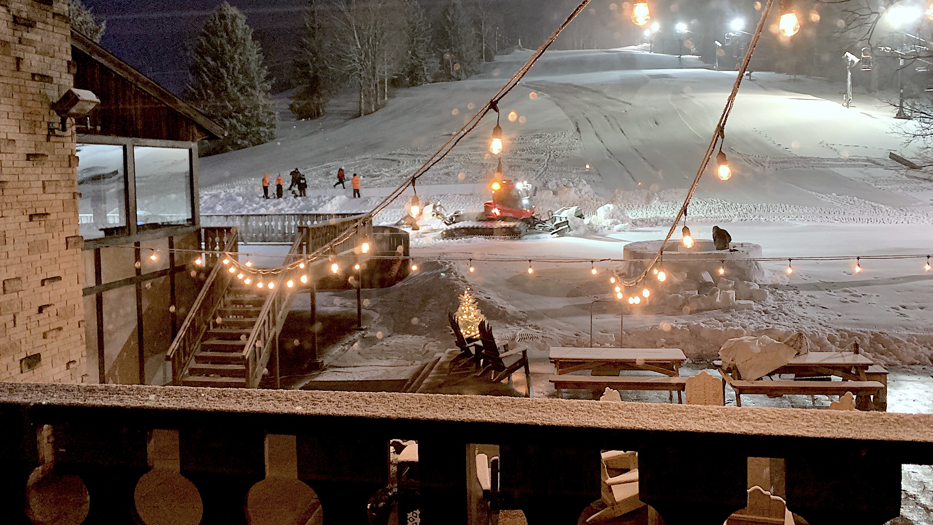 Leap Day Party build at Snow Trails