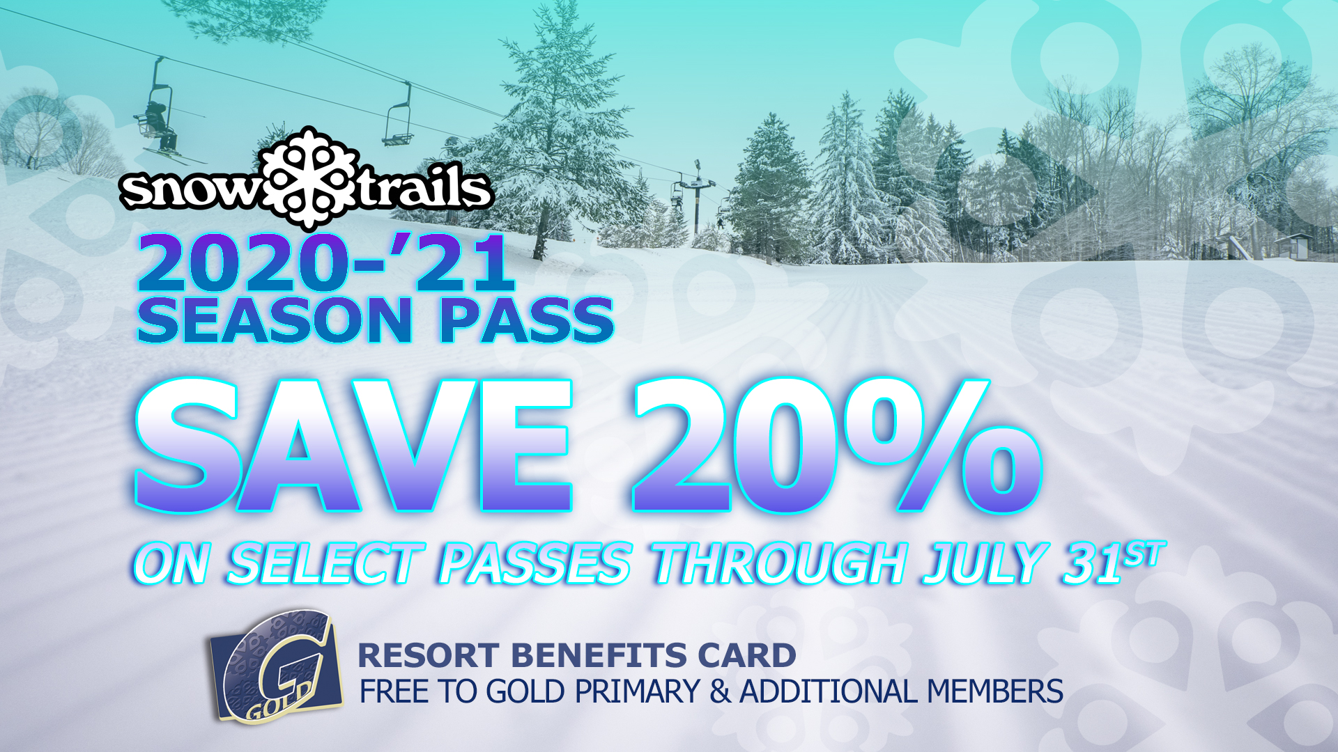 Save 20% on select Snow Trails Season Passes through July 31st