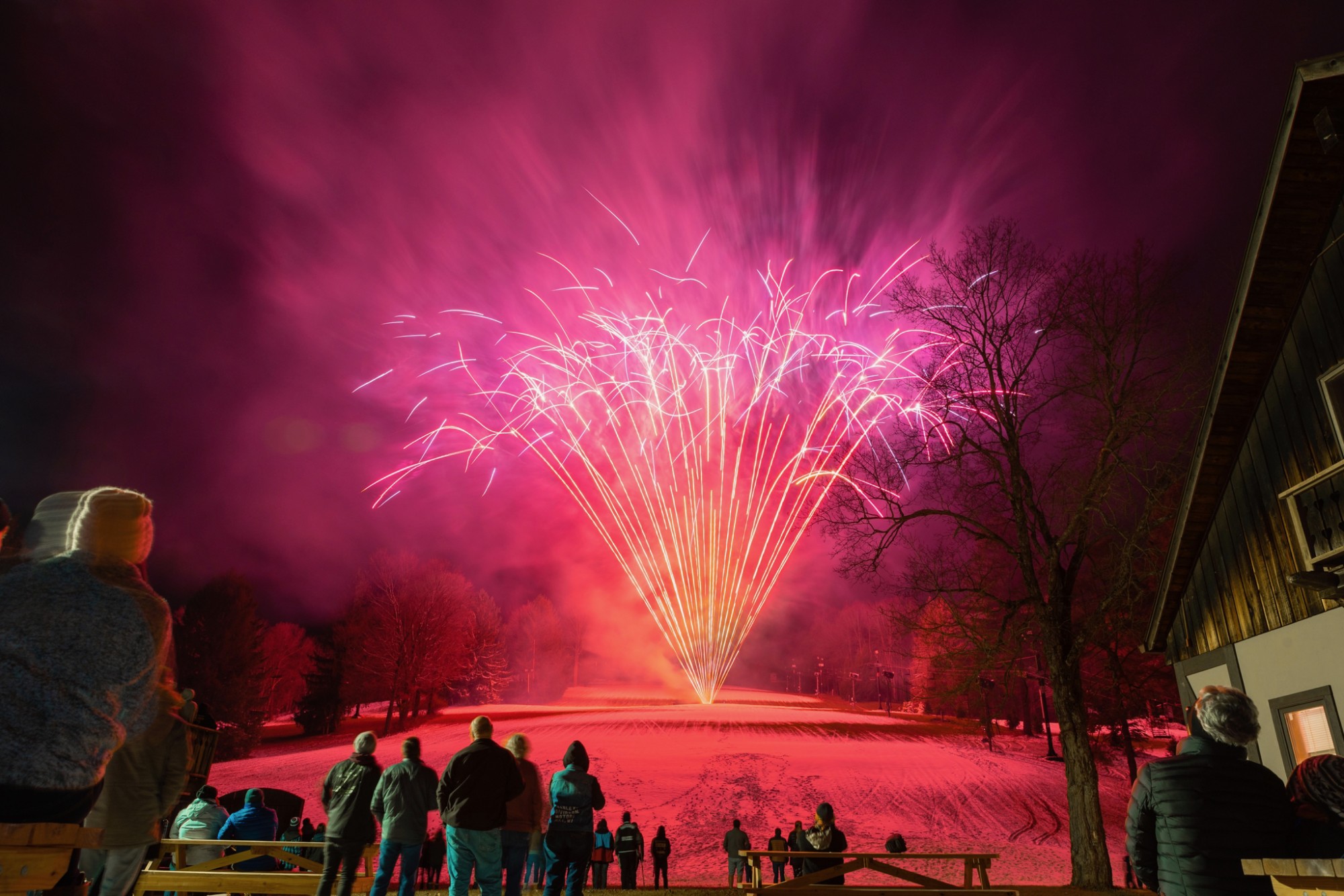 Fireworks for Pre-Season Party at Snow Trails near Mansfield, OH