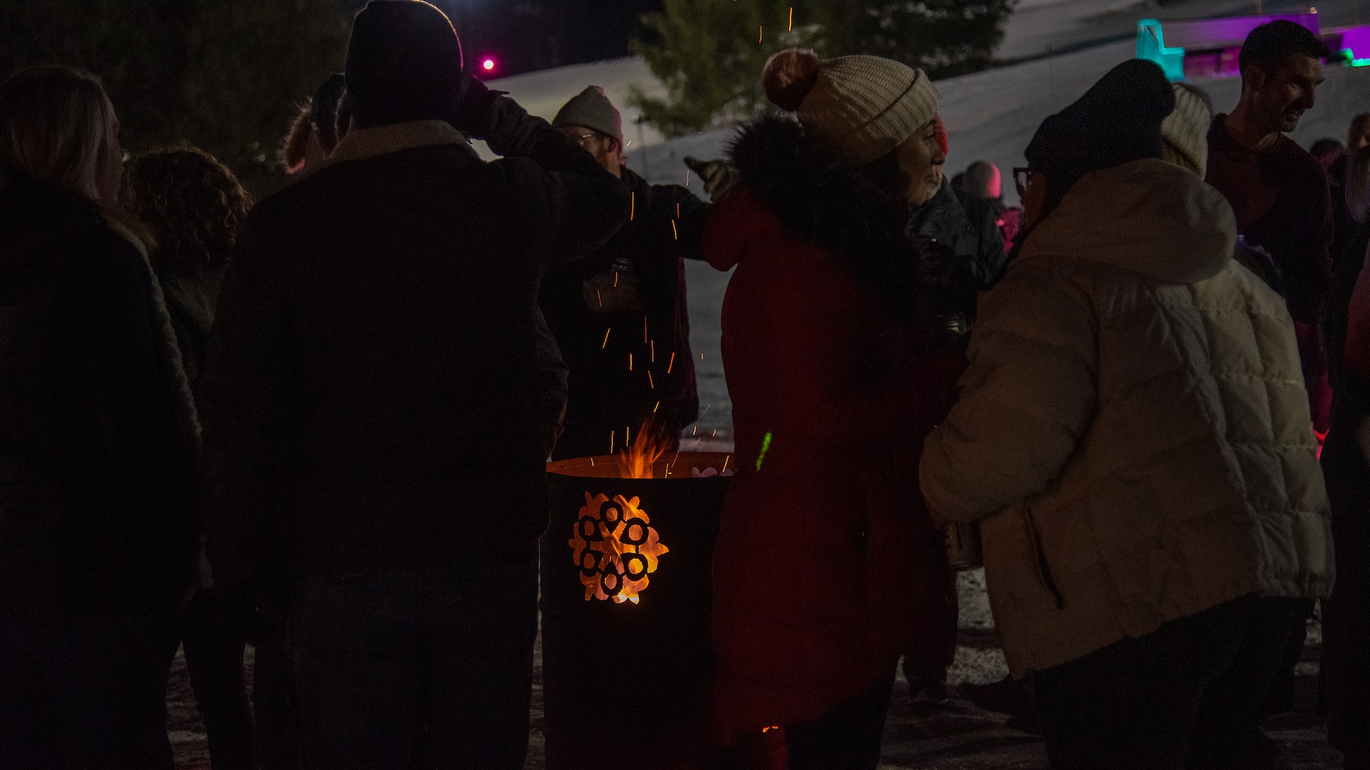 Fireside at Mid-Season Party with Snow Bar and DJ