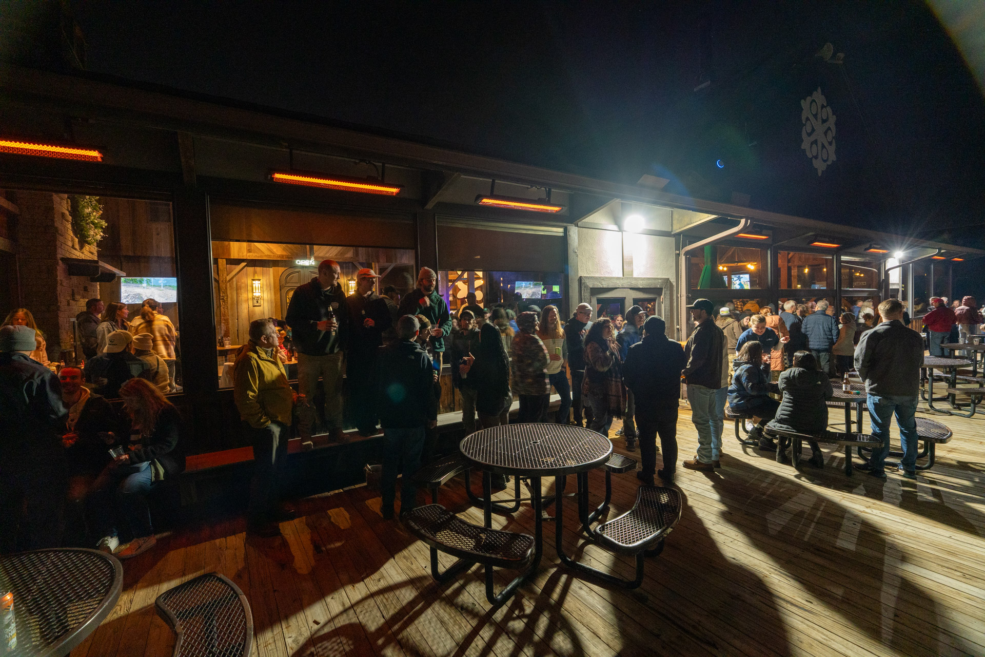 Guests at Ski Lodge attending Pre-Season Party at Snow Trails in Mansfield, Ohio