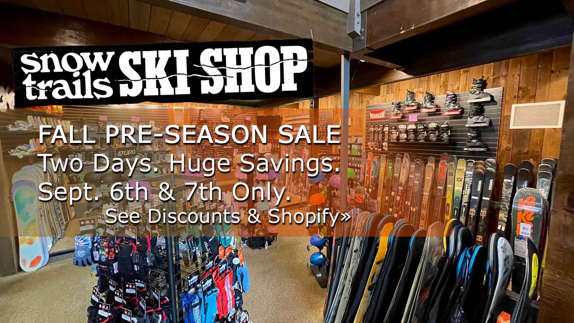 Fall Pre-Season Sale at Snow Trails Ski Shop