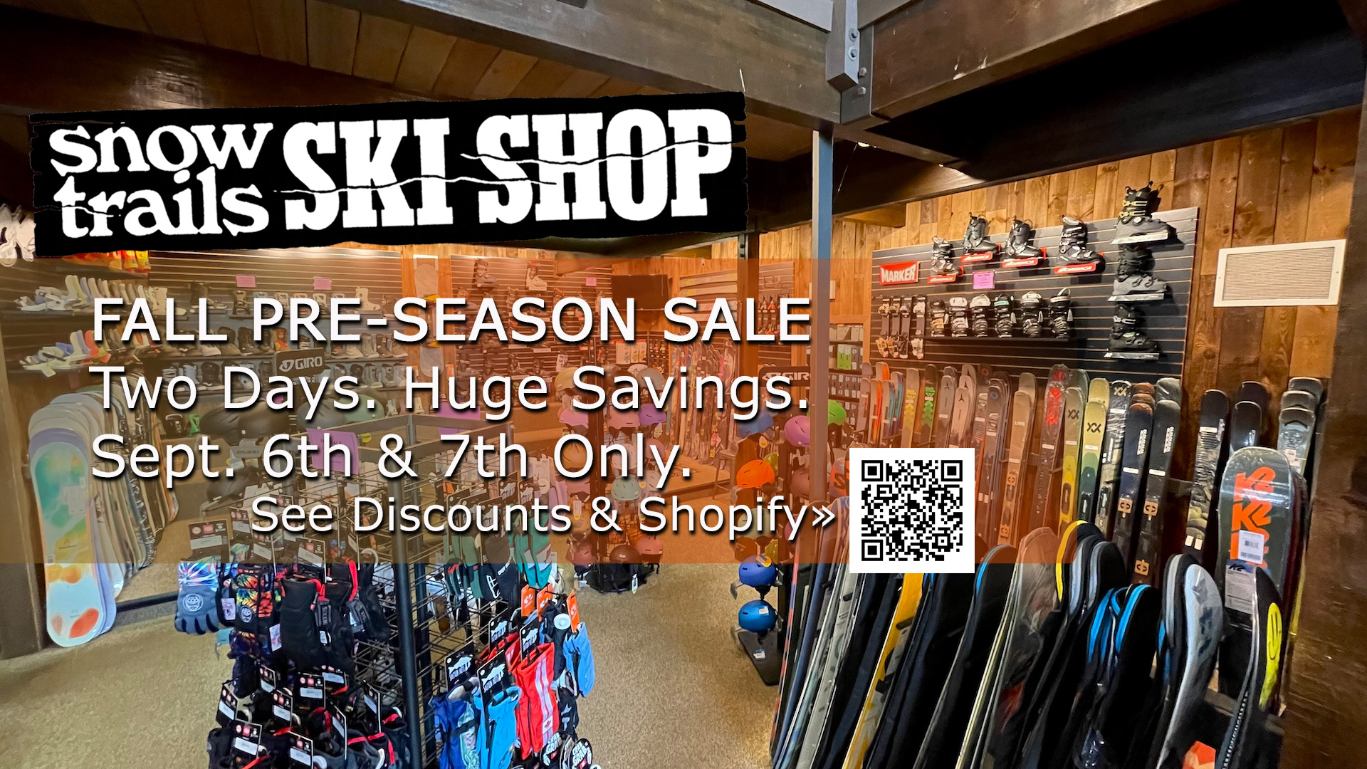 Fall Pre-Season Sale at Snow Trails Ski Shop