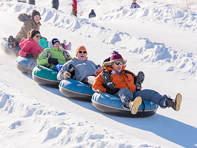 Snow Tubing Vertical Descent Tubing Park at Snow Trails in Mansfield, Ohio