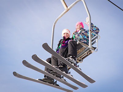 Riding Snow Trails Beginners Area Double Chairlift in Mansfield, Ohio