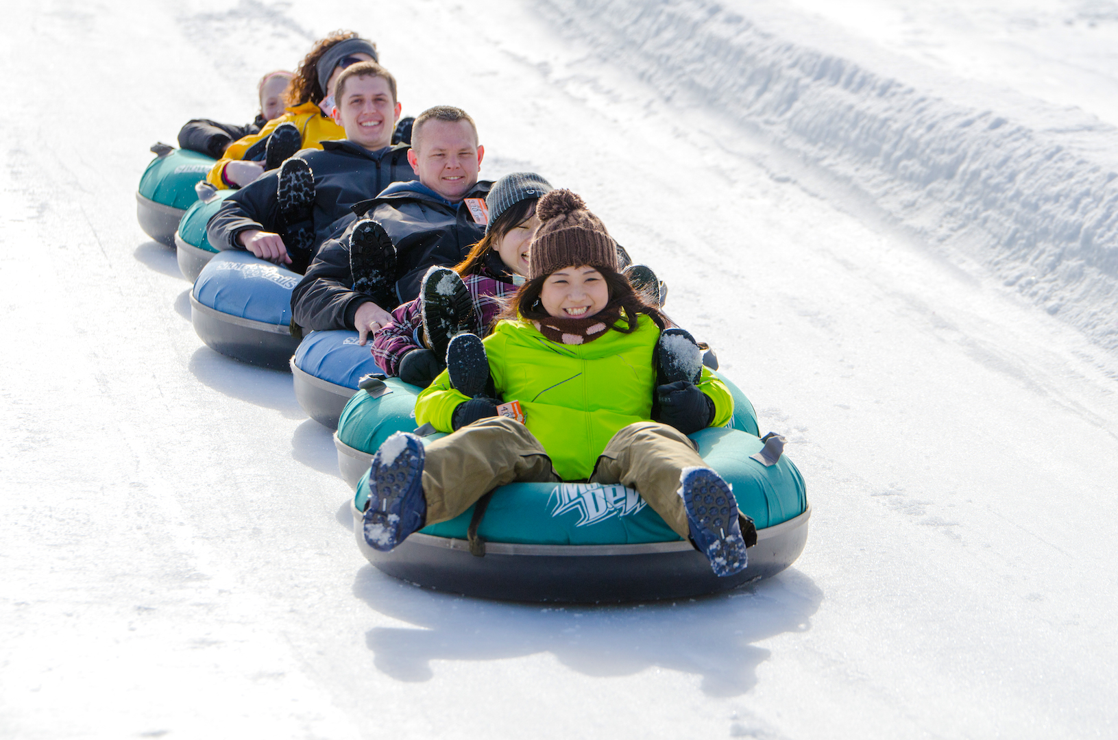 Snow Tubing with Friends at Snow Trails Vertical Descent Tubing Park #SnowTrailsOH