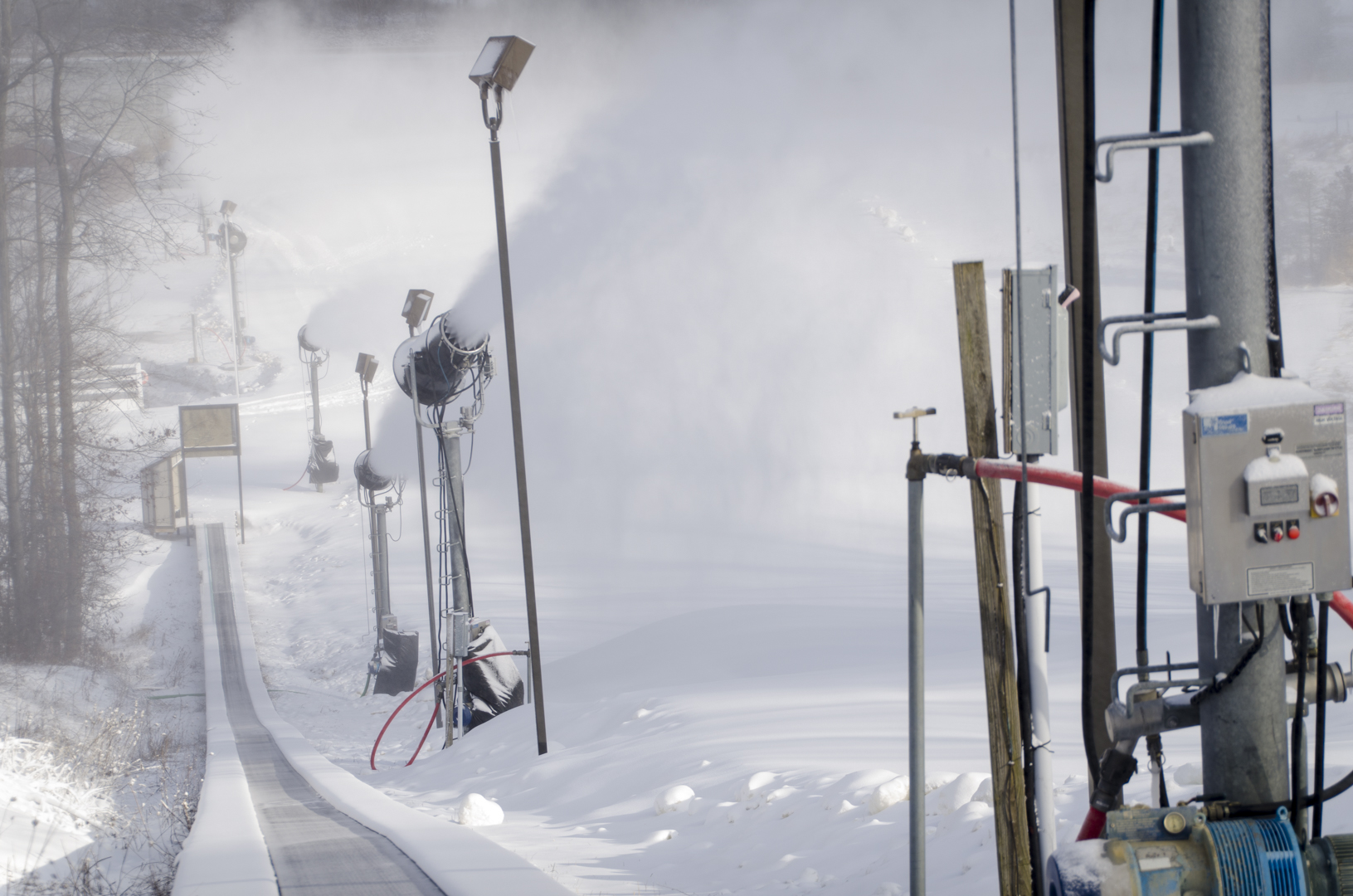 Snowmaking in Snow Trails Vertical Descent Snow Tubing Park