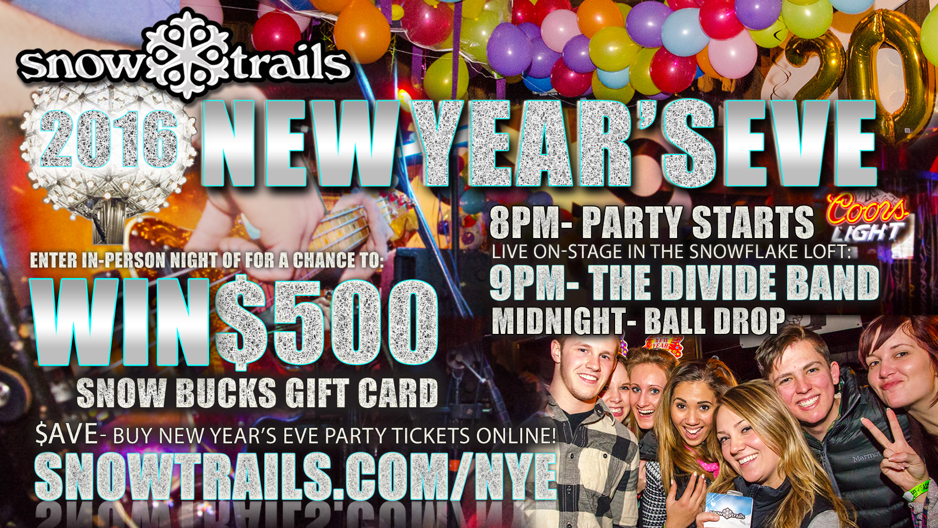 Coors Light New Year's Eve Party at Snow Trails