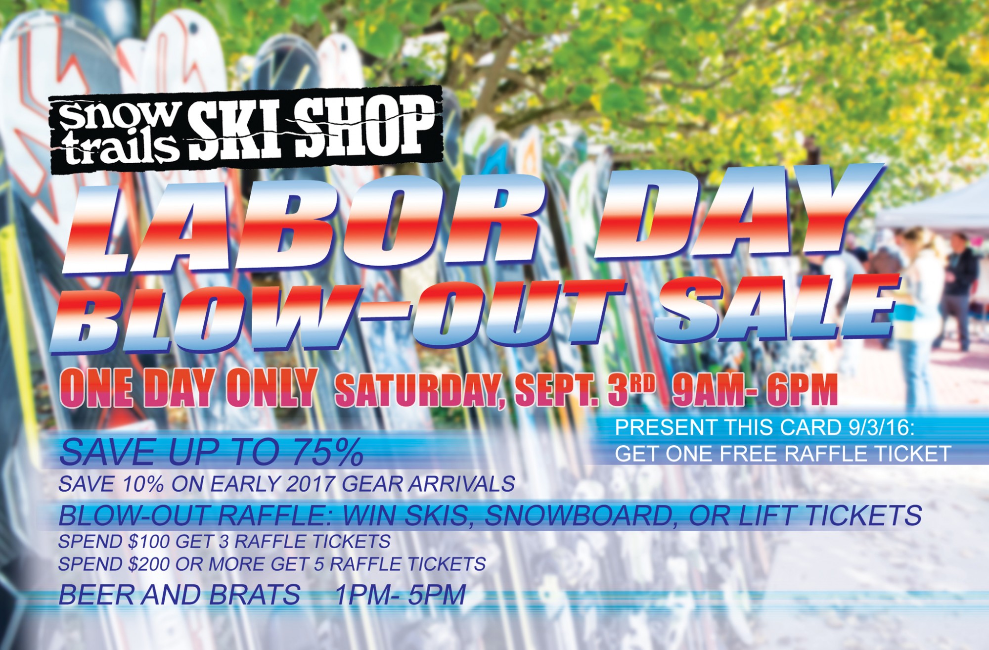 Snow Trails Ski Shop Labor Day Shop Sale