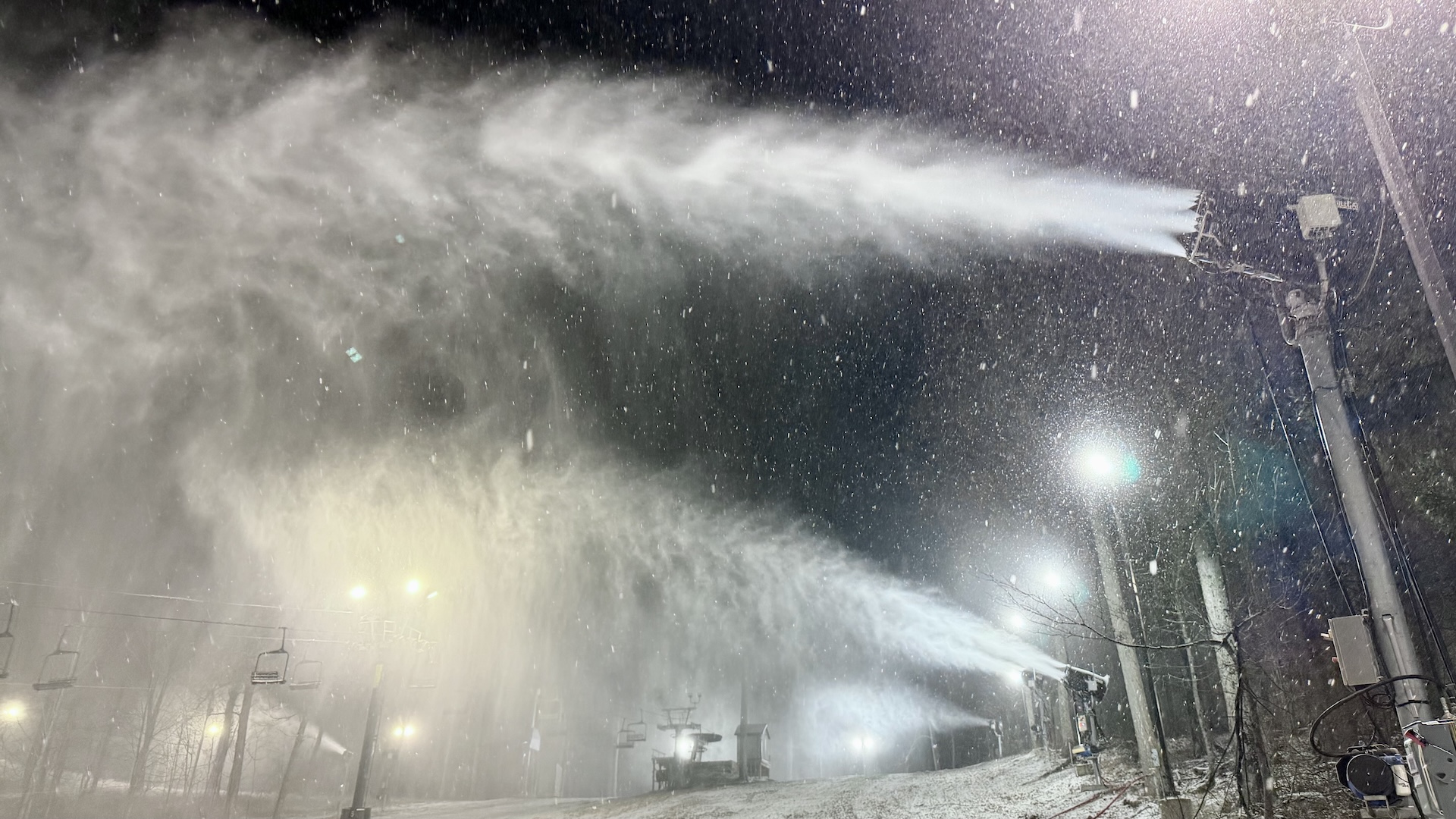 First Snowmaking Campaign of 65th Winter Season at Snow Trails Mansfield, Ohio