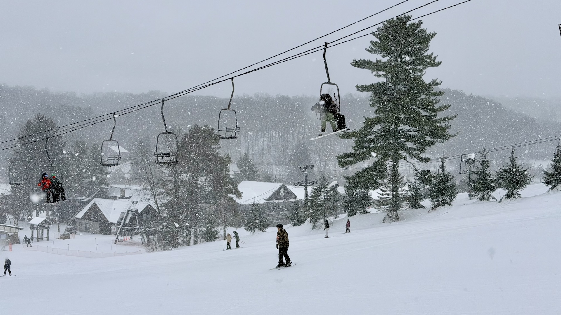Fresh Snow Falls During Opening Day of 65th Winter Season at Snow Trails Mansfield, Ohio